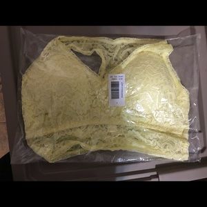 Yellow lace Bralette